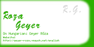roza geyer business card