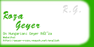 roza geyer business card